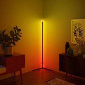 RGBCW Corner Floor Lamp, Minimalist Style Floor Lamp, Bedside Lamp, Reading stading Lamp, Ambient night lights